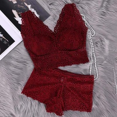 Tenue 2 pièces rouge femme